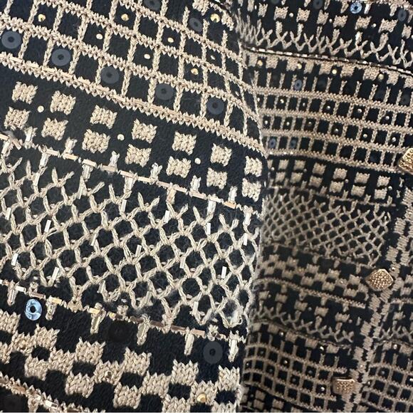 St. John Evening Gold and Black Embroidered Jacket Size Small - Picture 5 of 9